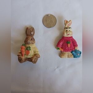 Vintage 90s Hallmark Easter Bunny Brooches
